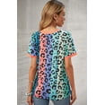 thumbnail image 2 of POGLIP T-shirt Léopard à Base Multicolore pour Femme, 2 of 6