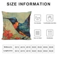 thumbnail image 5 of SHANXI Bird Red Flowers Throw Pillow Covers Cushion Case Polyester Home Decorative Square for Couch Living Room Bedroom Car 22x22in, 5 of 5