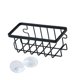thumbnail image 4 of Soporte de esponja de metal multifuncional para fregadero de cocina, soporte de succión para fregadero Negro, 4 of 9