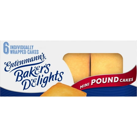 Entenmann's Baker's Delights Butter Mini Pound Cakes - 6 ct Packaging may vary