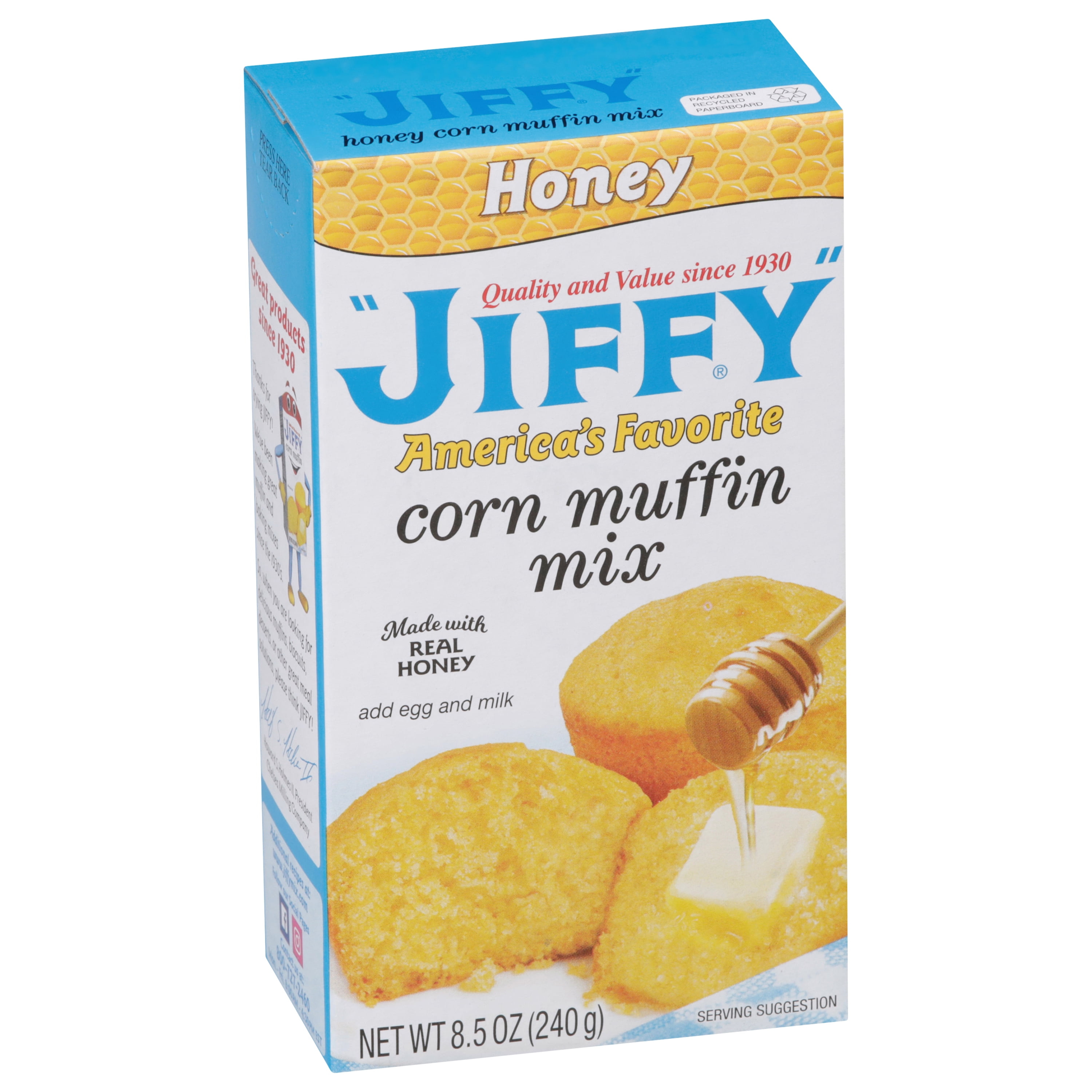 Jiffy Corn Muffin Mix, Honey - 8.5 oz