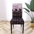 thumbnail image 2 of muroi Dining Room Chair Covers Set of 6, Stretch Parsons Chair Slipcovers Universal Removable Washable Chair Seat Covers Protector for Dining Room, Kitchen, Hotel and Party, Purple Cubes, 2 of 7