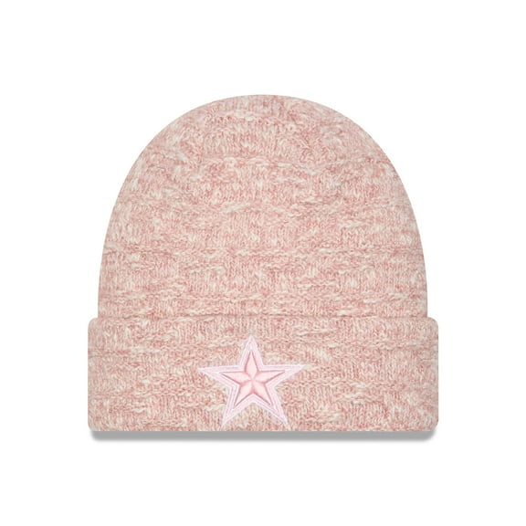 Women's New Era Pink Dallas Cowboys Metallic Cuffed Knit Hat