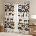 thumbnail image 2 of Homewish Vintage Boho Tribal Curtains Pack of 2 (42x84 Each),Rustic Farmhouse Cabin Curtains Blackout,Wild Bear Deer Bedroom Curtains For Boy Kids,Super Cozy Room Decor, 2 of 6