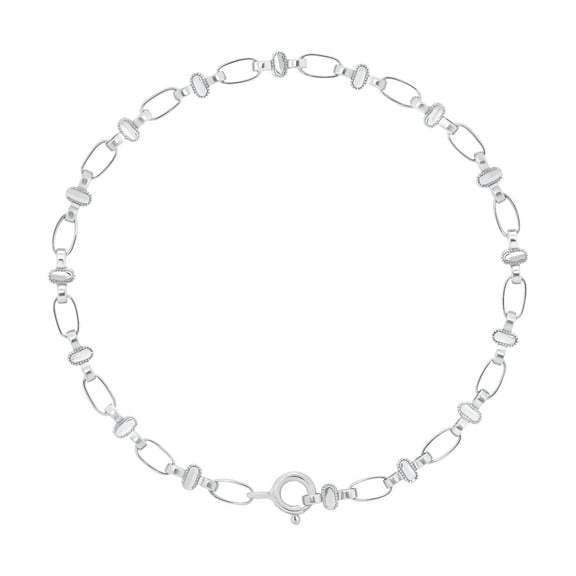 925 Sterling Silver Oval Link Tennis Chain Bracelet, 6"-7" Jewelry for Women