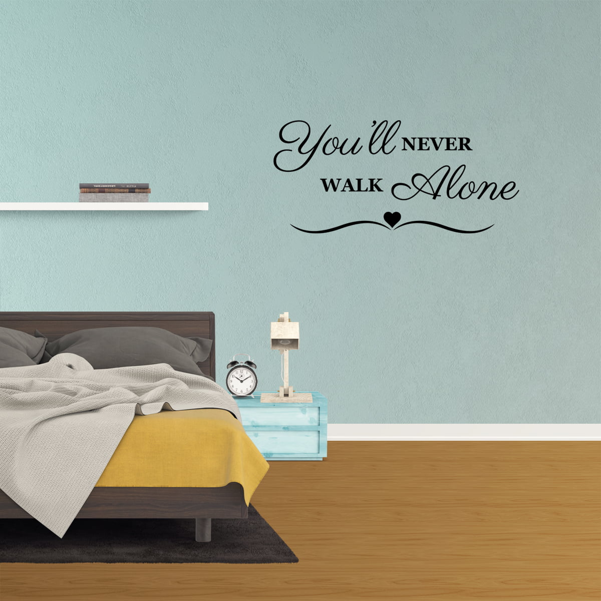 You ll Never Walk Alone Vinyl Sticker Home Decor Quote Wall Paper Sticker 