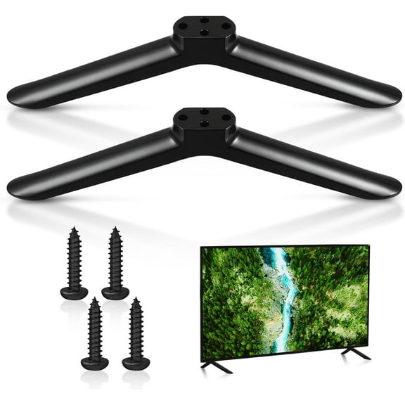 SONGAUN 2 Pcs TV Stand Legs, Table Top TV Stand Base Replacement Bracket, Universal TV Legs Compatible with Samsung LG Sharp TVs Most 32-65 inch, Includes Installation Tool