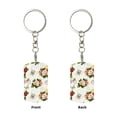 thumbnail image 2 of Wukai Vintage Bike Flower Butterfly Print Rectangular Metal Keychain: Sleek and Durable Key Ring for Securely Holding Keys Perfect for Everyday Use, 2 of 5