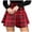 Red, variant on Wutalume Women's Loose Fit Plaid Print High Waist Hip Wrap Button Skirt, A-Line Style, Office Casual and Weekend Outfit,Blue L