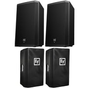 Electro-Voice ZLX-15BT 15" Two-Way Powered Loudspeakers with Padded Covers Duo Package