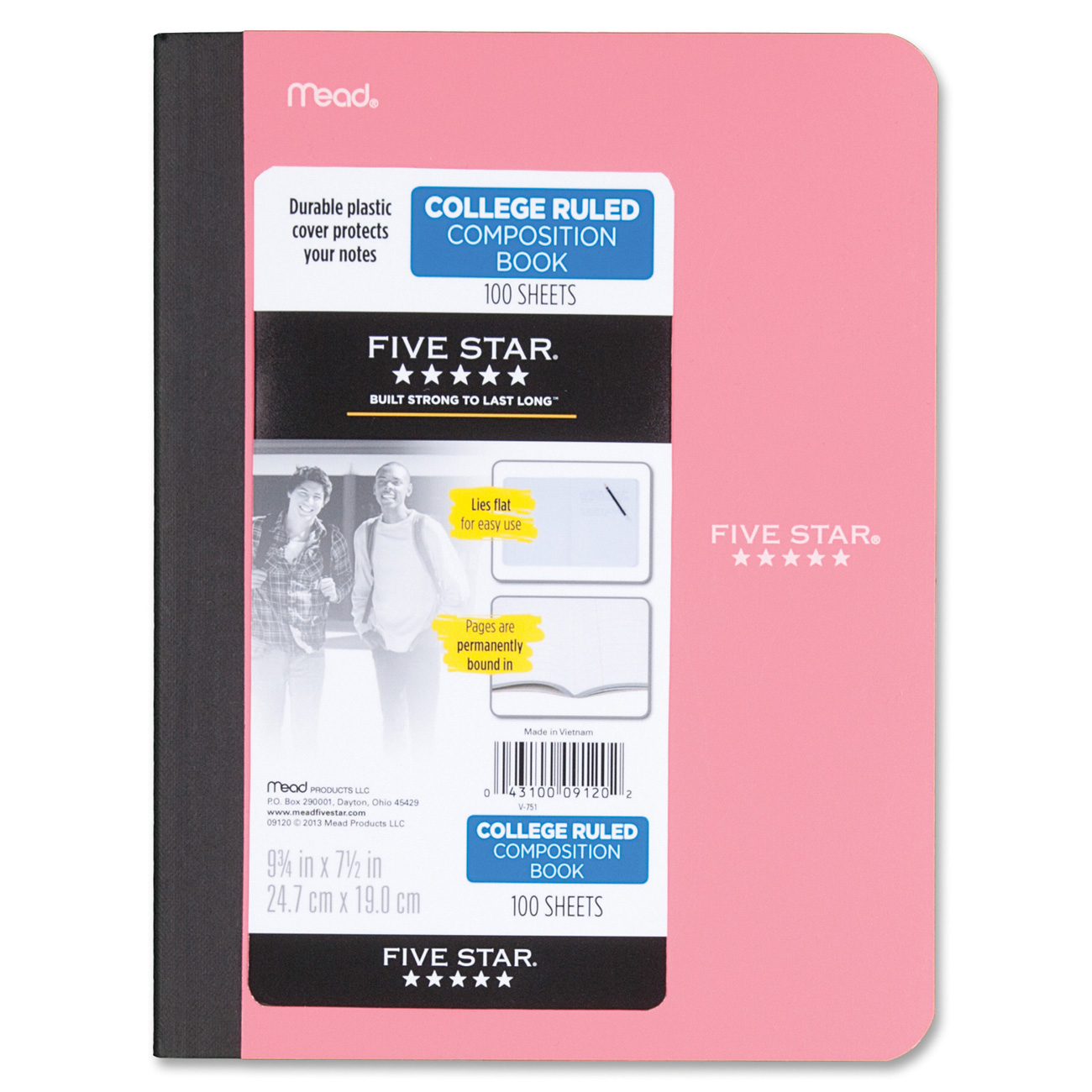 Five Star Composition Book, College Ruled, 100 Sheets, Assorted Colors (09343) - (1 - Count) - image 5 of 10