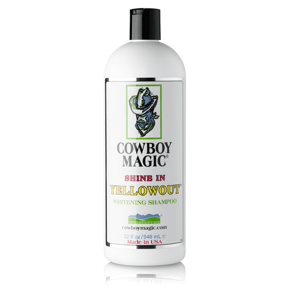 Cowboy Magic Shine In Yellowout Purple Shampoo for Horses, Dogs, and Humans (32 Oz) - Neutralizes Yellow Stains, Brightens All Coat & Hair Colors, and Adds Silky Shine & Brilliant Sheen