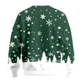thumbnail image 3 of Winter Sweaters for Women Reindeer Snowflake Print Knitted Sweater Long Sleeve Crewneck Pullover Casual Warm Winter Holiday Festive Apparel Top Ugly Christmas Sweaters, 3 of 3