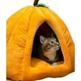 thumbnail image 4 of Cat Beds for Indoor Cats, Pumpkin Cat House,Cute Pumpkin Shape Cat Cave Bed Cat Tent with Removable Cushion, Warm Cave Nest Sleeping Bed Puppy House for Cats Small Dogs, 4 of 9