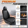 thumbnail image 3 of HQBQBUG Seat Covers Custom Fit for Dodge Avenger 2008-2014 Full Set Faux Leather Waterproof Universal Car Seat Covers Black,Full Set(2 Row 5 Seats), 3 of 10