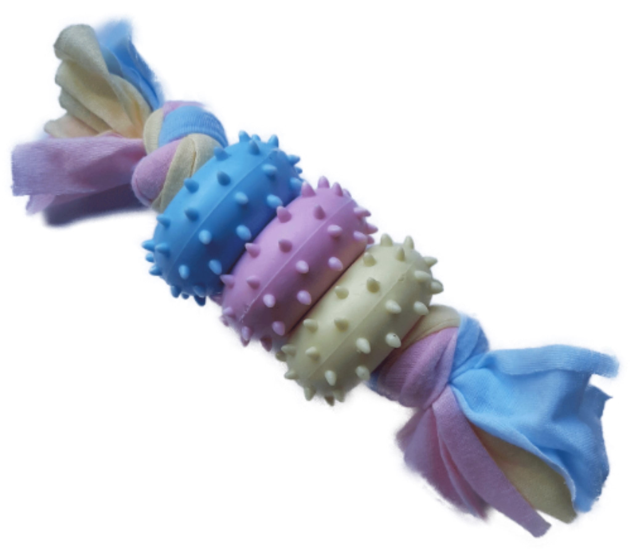 Puppy Teething Toys Dog Rope 3 Ring Rubber Chew Toy