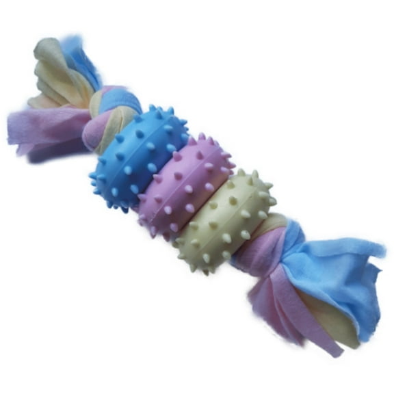 Puppy Teething Toys Dog Rope 3 Ring Rubber Chew Toy