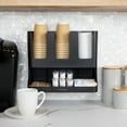 thumbnail image 3 of Mind Reader Cup and Condiment Station, Countertop Organizer, Coffee Bar, Kitchen, Stirrers, 13"L x 6.4"W x 11.5"H, Black, 3 of 7