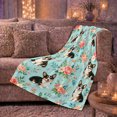 thumbnail image 6 of Pembroke Welsh Corgi Floral Rosettes Tricolor Dog Lover, Playful Pet Portrait Pattern, Warm Flannel Blanket for Living Room and Reading Nook, Dog Lovers Friendship Gift, Pet Lover Home Decor, 6 of 9