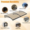 thumbnail image 5 of Window Door Awning Canopy 32"x60" Door Entrance Cover Patio Awning UV Rain Snow Sunlight Protection, 5 of 10