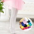 thumbnail image 2 of Pantimedias de terciopelo para niñas, medias de baile, color caramelo, primavera y otoño, 2 of 4
