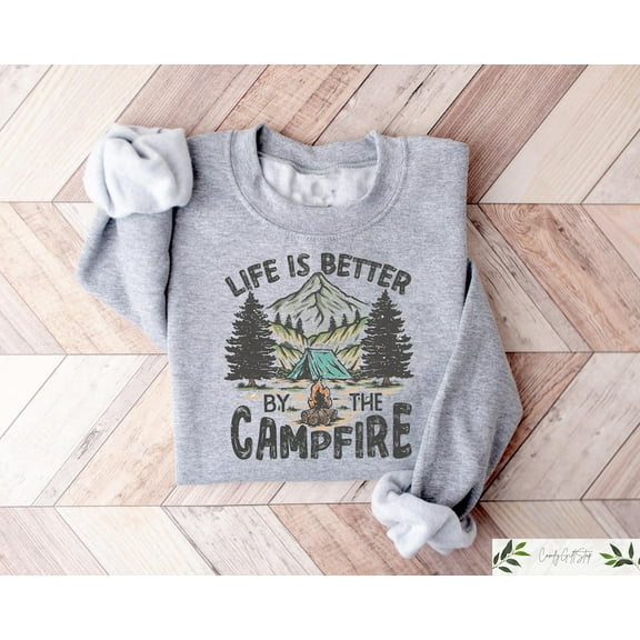 Life Is Better By The Campfire, Camp Crew Shirt, Camp Fire Shirt, Camping Squad Tee, Bonfire Nights Shirt, Happy Camping Shirt, Camper Shirt TH210522