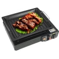 thumbnail image 3 of QualitChoice Nonstick Barbecue Pan Portable Baking Tray Drain Oil Grilling Pan for Stovetop, 3 of 5
