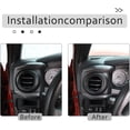 thumbnail image 3 of TINKI Car Inner Central Console Air Conditioning Vent Rings Frame Cover Trim Car Accessories，ABS， Fit for Toyota Tacoma 2016 2017 2018 2019 2020 2021 2022, 3 of 14