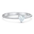 thumbnail image 1 of Heart Birthstone Ring - Aquamarine (March), 1 of 6
