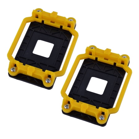2pcs Plastic AM2 AM3 FM1 FM2 FM2+ Socket CPU Fan Heatsink Bracket Holder Yellow
