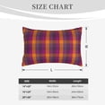 thumbnail image 4 of Naloa Orange and Purple Plaid Pillowcase, Throw Pillowcase, Wrinkle-Free, Stain-Resistant with Hidden Zipper for Bedroom Sofa-16"x24", 4 of 6