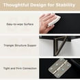 thumbnail image 4 of YYAo Folding Wall Desk, Wall Mounted Folding Table,31.5 x 23.5 Inch Wall Mounted Folding Table for Small Spaces-Black, 4 of 6