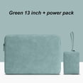 thumbnail image 3 of Laptop Sleeve Leather Waterproof Notebook Bag Zipper Shock-Proof Computer Case, , 13 Inches-Pu-15.6, 3 of 8