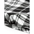 thumbnail image 6 of INSPIRE CHIC Women's Plaid Skirts Belted High Waist A-Line Mid-Length Skirts S Jet Black Plaid, 6 of 7