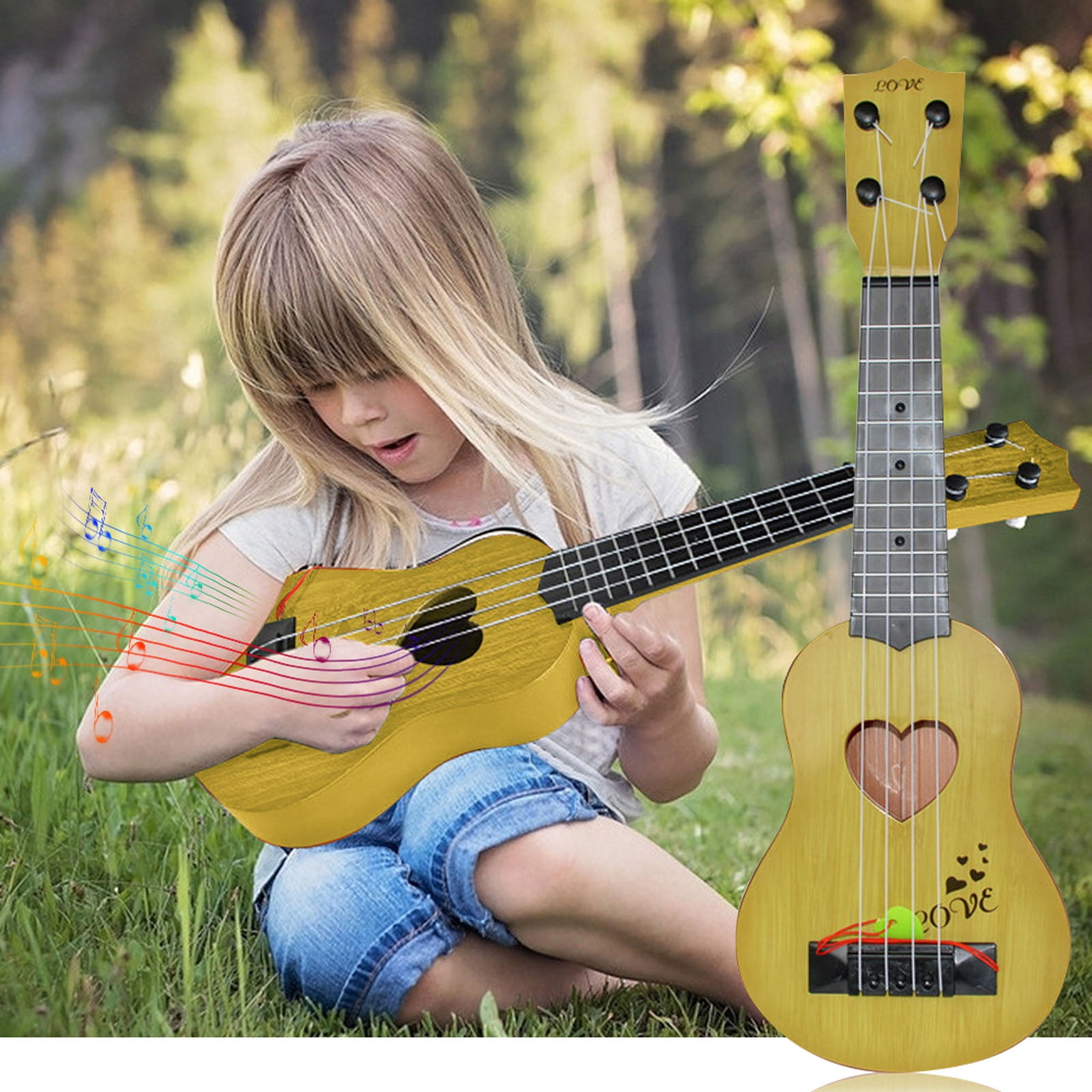melodisk Ja væg Beginner Classical Ukulele Guitar Educational Musical Instrument Toy For  Kids - Walmart.com