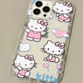 thumbnail image 3 of Sanrio funda transparente Hello Kitty para Samsung Galaxy S23 Ultra S22 S21 FE S20 S10 Plus Note 20 10 Pro A34 A54 A33 A53 A32 A52, 3 of 5