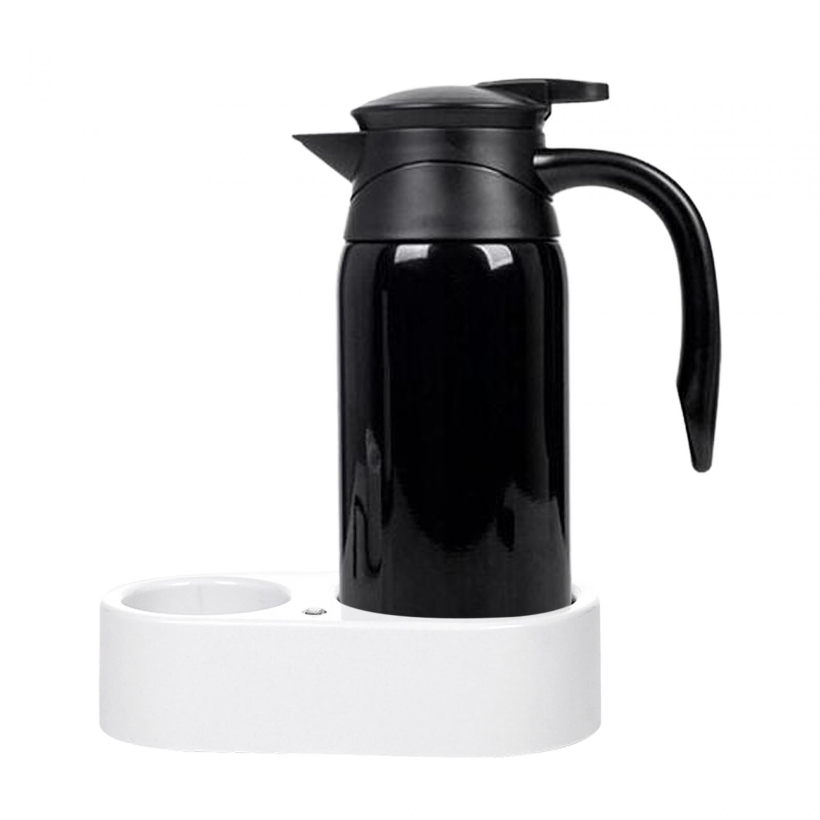 Wzmzjy 12V 24V 800ml Car Kettle Electric Kettle Stainless Steel Multi-Purpose Portable Black Kettle