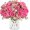 Rose Red, variant on Dalrosia 4PCS Peonies Artificial Flowers Fake Peony Bouquet for Decoration Faxus Peony Flowers Arrangements Table Centerpieces Wedding Bouquets for Party Home Decoration Indoor