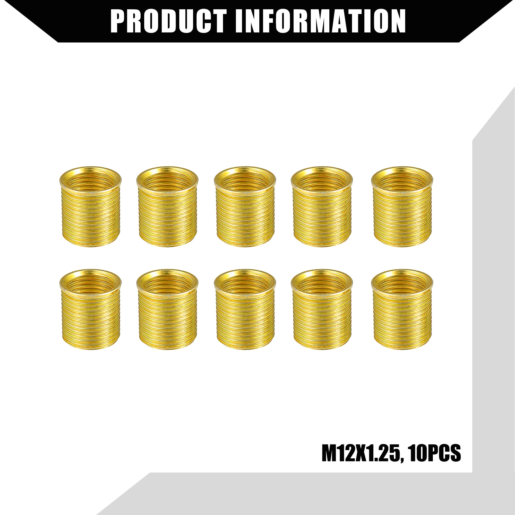 Unique Bargains Universal Spark Plug Thread Repair Tools M12x1.25 Inserts M14x1.25 Tap Set