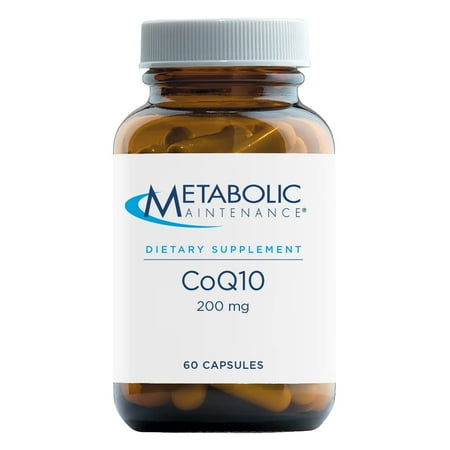 Metabolic Maintenance CoQ10 Capsules - 200mg Coenzyme Q10 with Vitamin C - Antioxidant, Immune, Energy + Cardiovascular Support (60 Capsules)