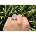 thumbnail image 2 of Vintage Oval Halo Wedding Ring Rose Tone Black CZ 925 Sterling Silver Size 9, 2 of 5