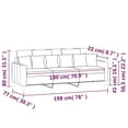 thumbnail image 2 of vidaXL 3-Seater Sofa Black 180 cm Velvet, 2 of 5