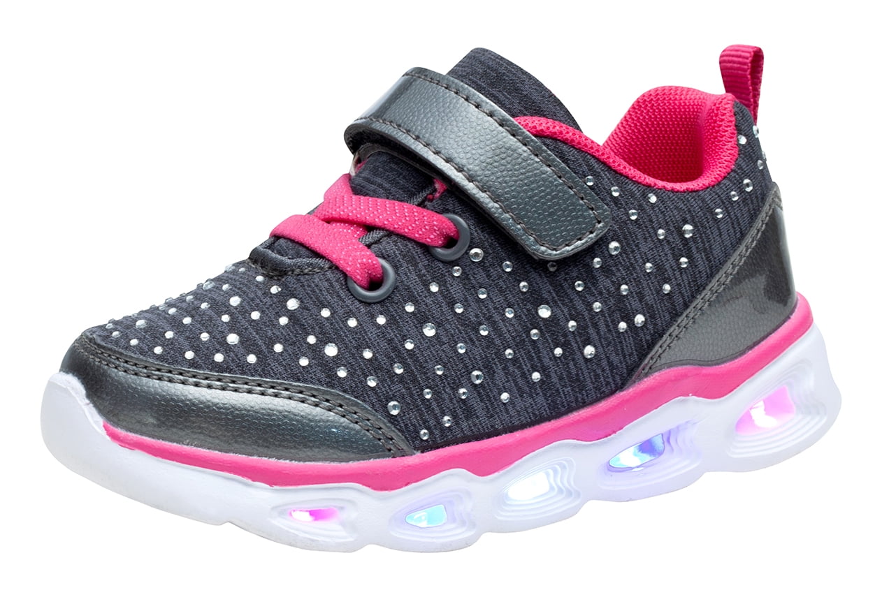 Girls Kids  CHILDRENS  Pink Boots Flashing LED lights multicolour infants 