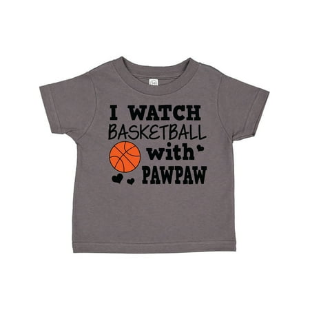 

Inktastic I Watch Basketball with Pawpaw Gift Toddler Boy Girl T-Shirt