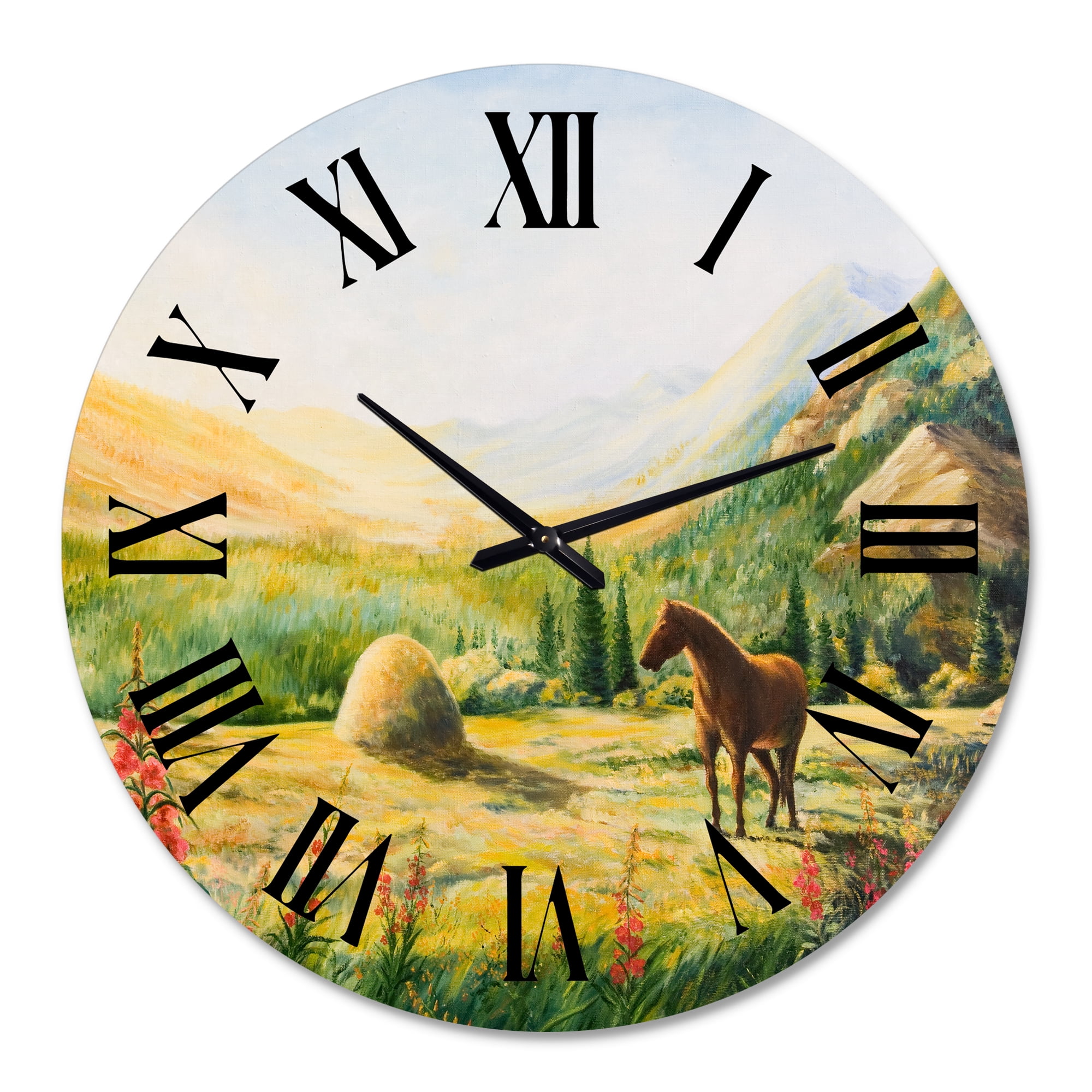 Designart 1 in Farmhouse Wall Clock