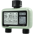 thumbnail image 1 of Temporizador de agua para manguera de jardín, temporizador de aspersor con retardo de lluvia/riego Manual/sistema de controlador de riego automático 2 salidas, 1 of 5