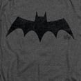 thumbnail image 2 of Batman: Caped Crusader Logo Unisex Adult Heather T Shirt, Charcoal Heather, X-Large, 2 of 4