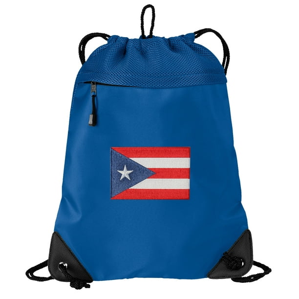 Puerto Rico Flag Cinch Backpack Puerto Rico Drawstring Bag String Pack