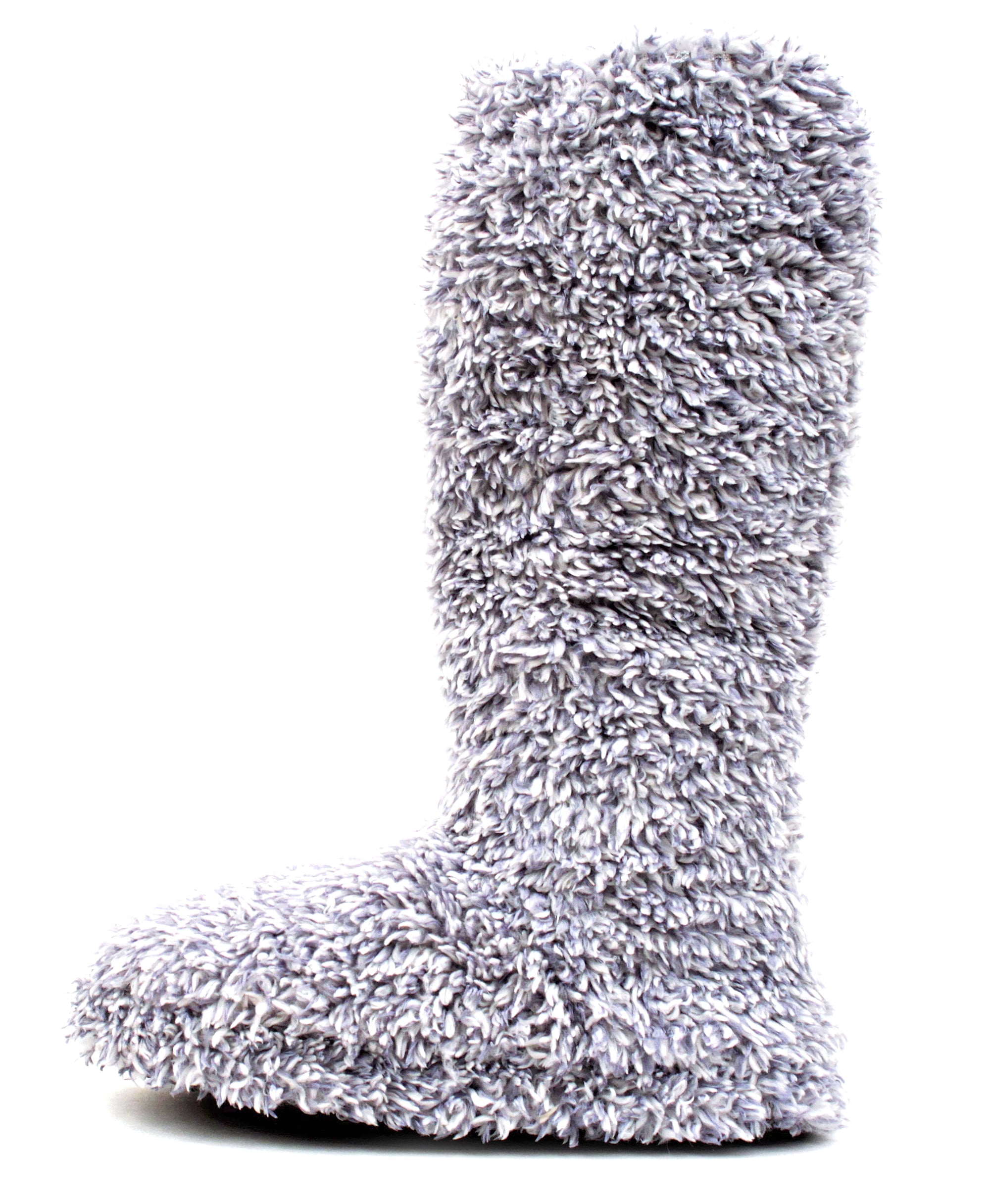 white fluffy boot slippers