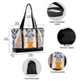 thumbnail image 2 of FORMRS Canvas Laptop Tote Bag for Women with 15.6" Computer Compartments Shoulder Handbag, Leopards Leaves, 2 of 7